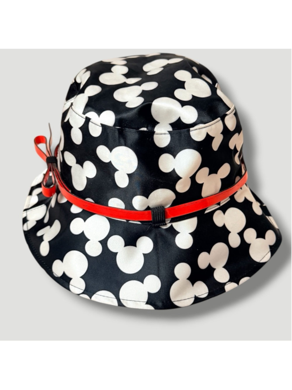 Disney Parks Mickey Mouse Icon Rain Bucket Hat Red Bow Adult OSFM - Picture 10 of 12